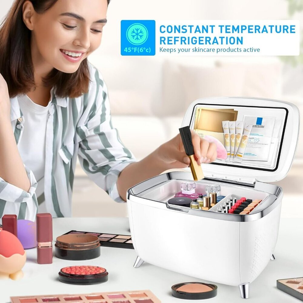 Personal 6 Liters Mini Skincare Fridge, Cosmetic Fridge, Portable Makeup Cooler - Picture 2 of 6